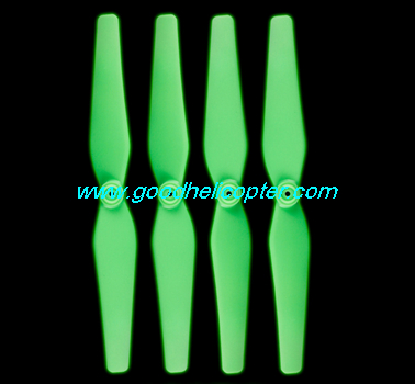 SYMA-X8-X8C-X8W-X8G Quad Copter parts Main Blades propellers (Green fluorescence color) - Click Image to Close